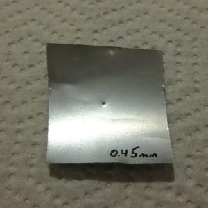 pinhole in aluminum